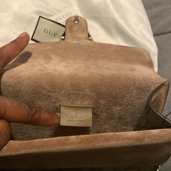 Authentic GUCCI:Beige GG Supreme Canvas & Suede Mini Dionysus Shoulder - Picture 3 of 8